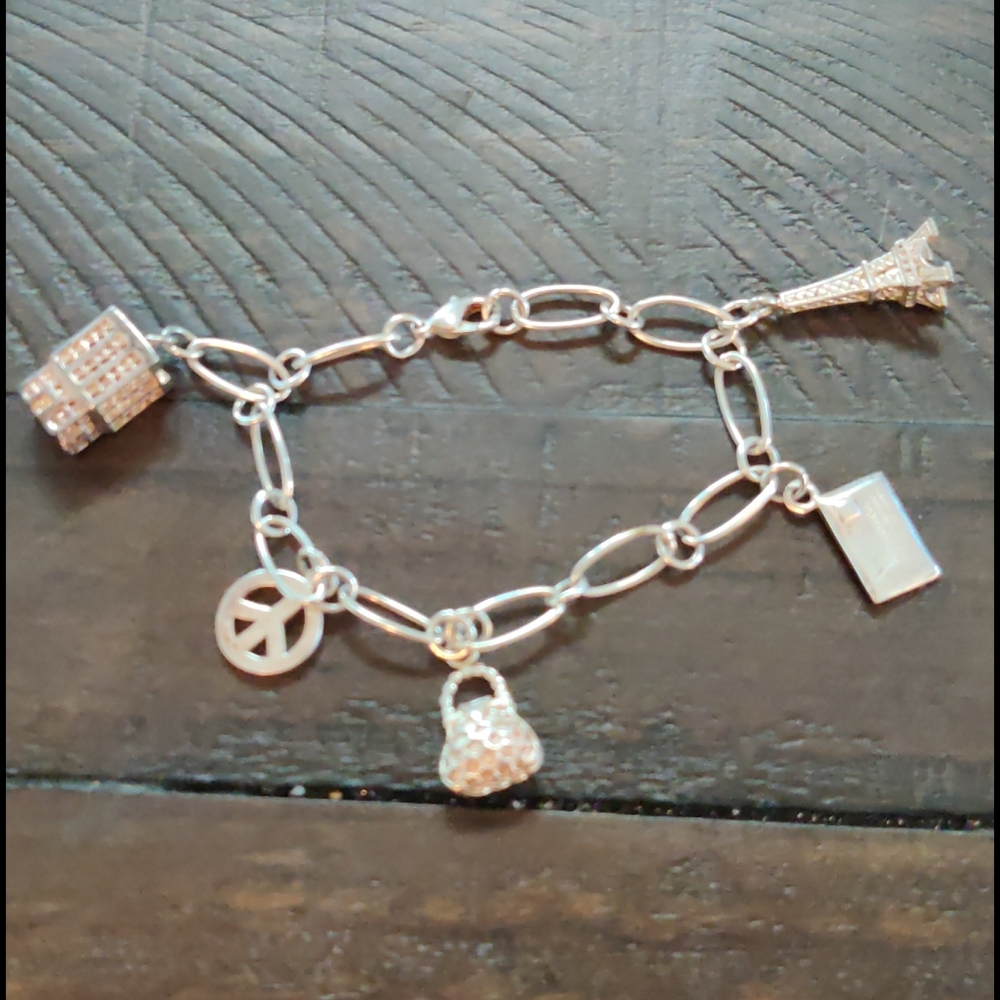 Silver Charm vintage bracelet